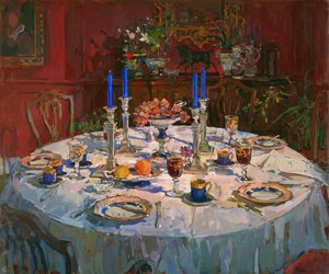 The Dining Room（油彩・キャンバス 作： Susan Ryder