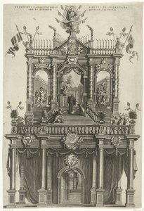 1669 年にアルカンターラのピョートル大帝が列聖された際にアントワープに建てられた凱旋門 Triumphus Canonizationis S. Petri de Alcantara Ord. F.F. ミノルム・アントベルプ。 9月16日 1669年（アイテムのタイトル） 作： Susanna Verbruggen (signed by artist)