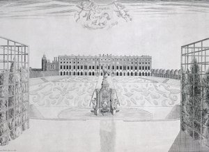 ハンプトンコートサウスフロント、1830年頃 作： Sutton Nicholls
