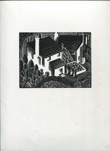 バックガーデン（木版画） 作： Suzanne Cooper