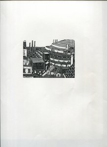 煙突（木版画） 作： Suzanne Cooper
