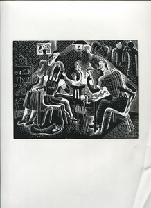 バスマンの休日（木版画）