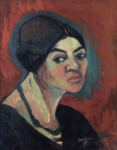 「自画像」 スザンヌ・ヴァラドン（1865-1938）の絵画 1916年頃 個人蔵