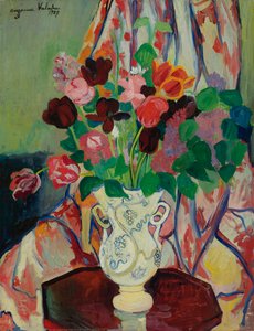 「チューリップの花束」 スザンヌ・ヴァラドン（1865-1938）の絵 作： Suzanne Valadon