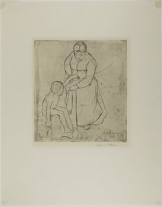 祖母と子供 作： Suzanne Valadon