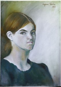 自画像 作： Suzanne Valadon
