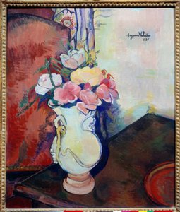 花の花瓶スザンヌ・ヴァラドン（1865-1938）の絵画 作： Suzanne Valadon