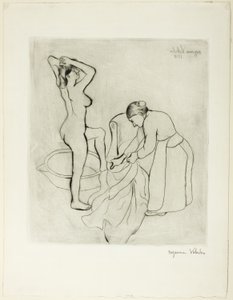 お風呂に入る女性 作： Suzanne Valadon