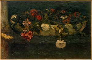 ボウルに花のある静物 作： Suze Robertson