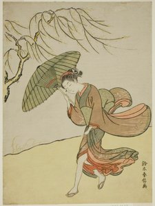 風の強い日 作： Suzuki Harunobu