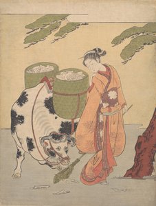 ラブレターを一掃する女性、1725-1770。、1725-1770。
