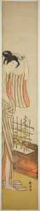 美と朝顔 作： Suzuki Harunobu