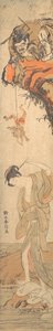 悪魔のいる美しさ、18世紀。、18世紀。 作： Suzuki Harunobu