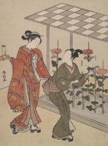 菊花見 作： Suzuki Harunobu