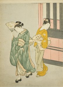 『座敷八景』より 荻の青嵐 作： Suzuki Harunobu