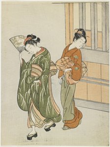 1766年以降の、ファンからの微風の除去 作： Suzuki Harunobu