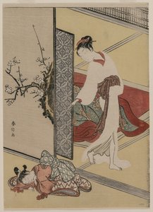 花魁と添い寝 作： Suzuki Harunobu