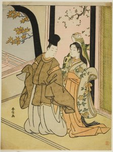 廷臣と貴婦人 作： Suzuki Harunobu