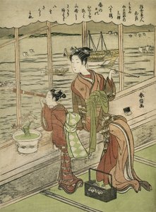 八重桜：南山崎屋本浦 作： Suzuki Harunobu