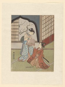 鳥かごのあるカップル 作： Suzuki Harunobu