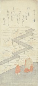 『伊勢物語』八ツ橋 作： Suzuki Harunobu