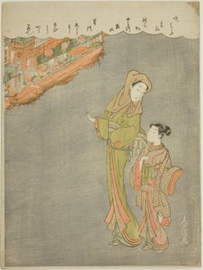劇場に行く 作： Suzuki Harunobu