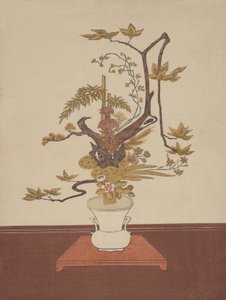池の坊スタイルの池花アレンジ、おそらく1765.、おそらく1765. 作： Suzuki Harunobu