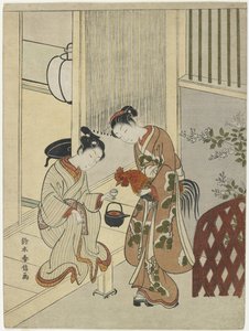 酒とオンドリを重ねる恋人たちc。 1767