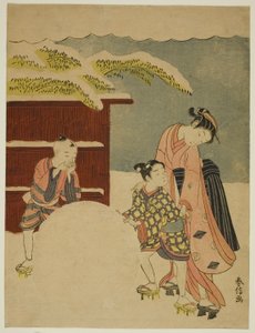 巨大な雪玉を作る 作： Suzuki Harunobu
