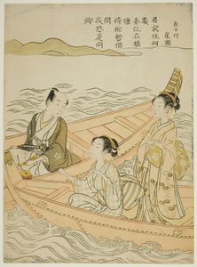川の出会い（博楽天のパロディ） 作： Suzuki Harunobu