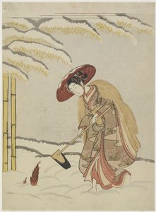 1765年以降の、フィリアルピエティの24のパラゴンの1つであるメンゾンのミテート 作： Suzuki Harunobu