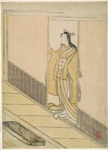 『伊勢物語』河内越のパロディ 作： Suzuki Harunobu