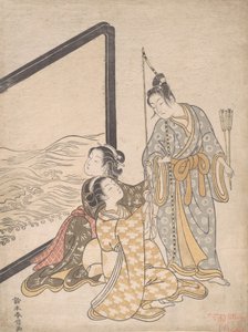 パロｄｙ おｆ 源 の 為朝、 １７６５。、 １７６５。 作： Suzuki Harunobu