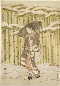 竹林を通過 作： Suzuki Harunobu