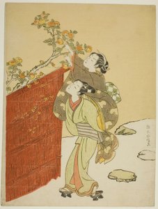柿狩り 作： Suzuki Harunobu