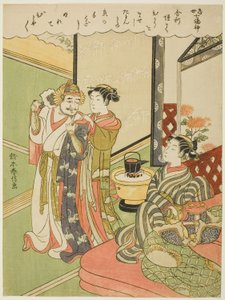 多聞天 「現代七福神」より 作： Suzuki Harunobu