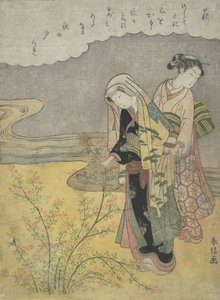 萩の萩、カリフォルニア州。 1766年頃。 1766年。 作： Suzuki Harunobu