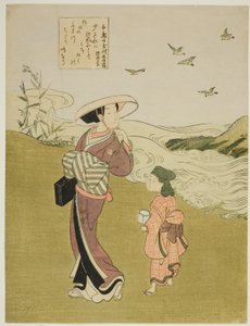 千鳥の玉川 千鳥の玉川 無題 六珠川シリーズより 作： Suzuki Harunobu