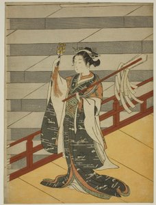 The Kagura Dancer 作： Suzuki Harunobu