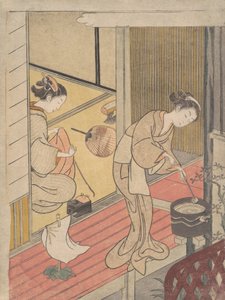 タオル掛けの帰りの帆、約。 1766年頃。 1766年。 作： Suzuki Harunobu