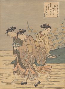 山城国井手の多摩川、おそらく1766., おそらく1766. 作： Suzuki Harunobu