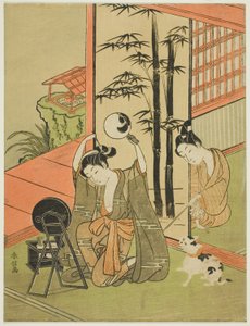 彼女の足をくすぐる 作： Suzuki Harunobu
