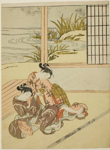 ファンを求めて奮闘する2人の女性 作： Suzuki Harunobu