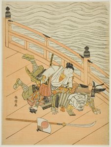 牛若丸 案ｄ 弁慶 フィｇｈチンｇ 音 互助 Ｂ理ｄげ 作： Suzuki Harunobu