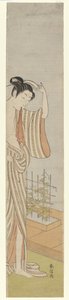お風呂上がりの女性 作： Suzuki Harunobu