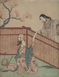 もみじの火で燗酒。 作： Suzuki Harunobu