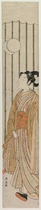 サッカーをしている若い男 作： Suzuki Harunobu