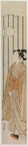 若い男がサッカー、1760年代後半。 作： Suzuki Harunobu