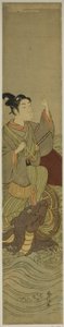 ゾウガメに乗る青年（浦島太郎のパロディ） 作： Suzuki Harunobu