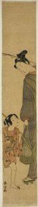 釣り帰りの青年と少年 作： Suzuki Harunobu